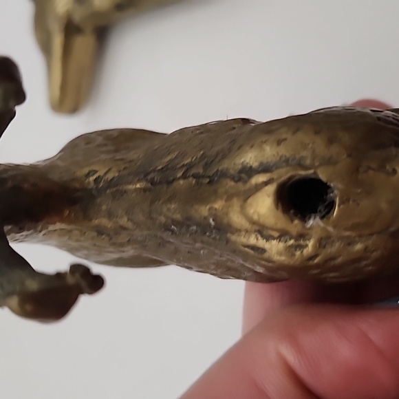 Vintage Brass Deer 3 Count 6" 4" & 3" - Picture 9 of 13